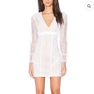 Bardot Lidia Lace White Long Sleeve Dress